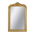23.5x37.5' Decorative Arched Wall Mirror With Ornate Gold Crest Design