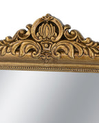 23.5x37.5' Decorative Arched Wall Mirror With Ornate Gold Crest Design