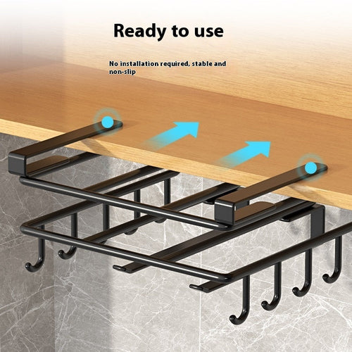 Kitchen Punch-free Storage Rack Double-layer Chopping Board Rack