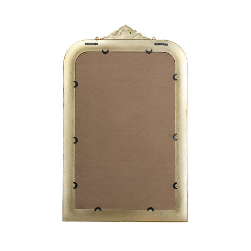 23.5x37.5' Decorative Arched Wall Mirror With Ornate Gold Crest Design