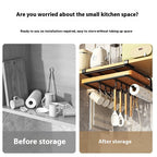 Kitchen Punch-free Storage Rack Double-layer Chopping Board Rack