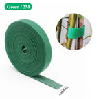 3 Rolls Green Garden Twine Plant Ties Nylon Plant Bandage Garden Hook Loop Bamboo Cane Wrap Support Garden Accessories