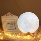 1 LED Moon Light Galaxy Light, DIY Moon Night Light, Girl, Boy, Child, Woman Birthday Gift, Bedroom Decoration (Warm Light)
